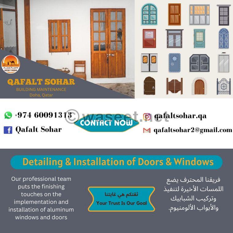Detailing and installation of Doors and windows 0