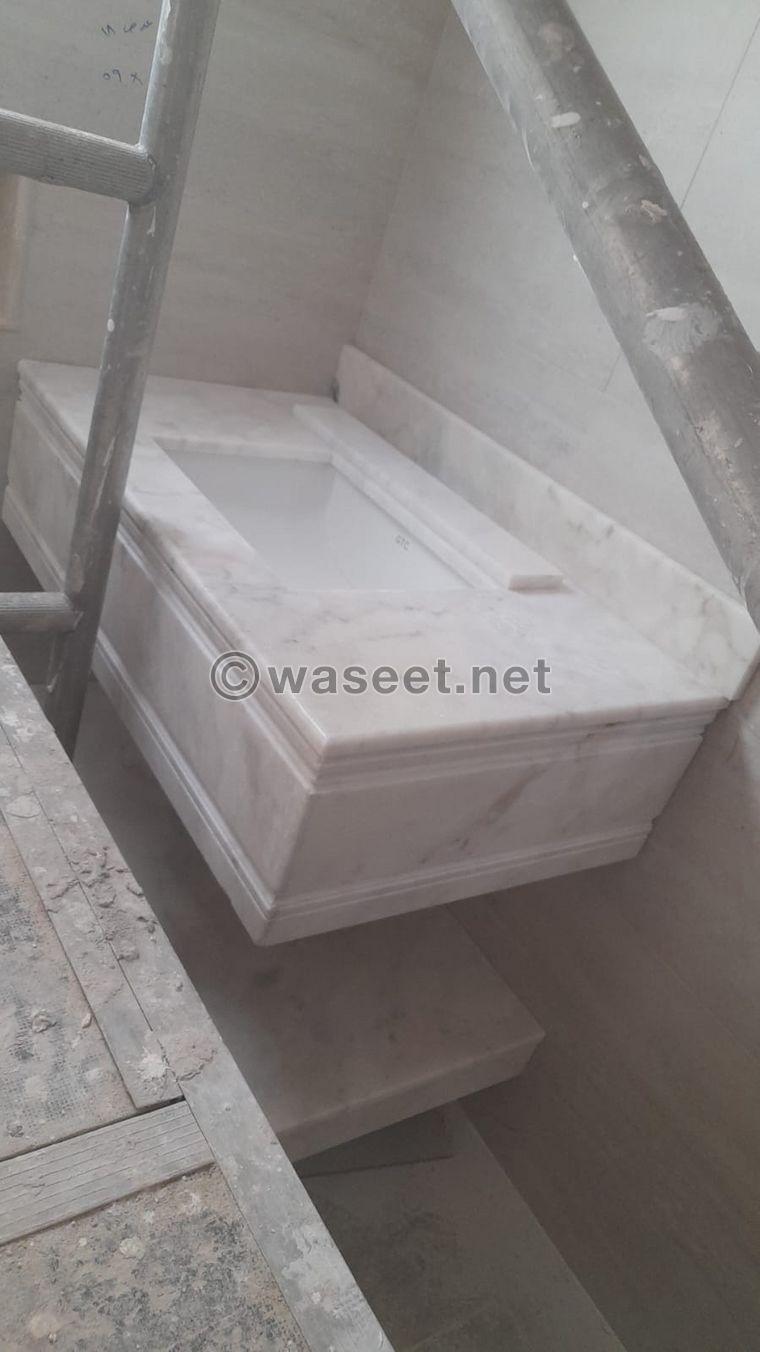 Design and installation of marble sinks 2