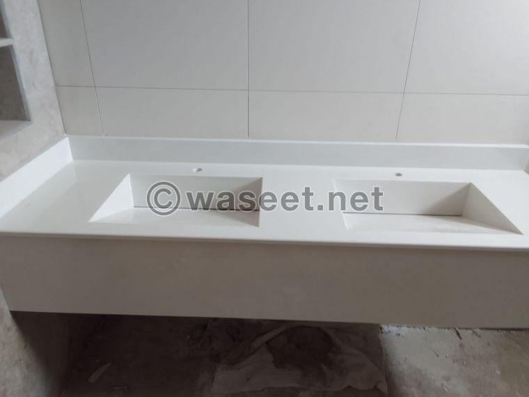 Design and installation of marble sinks 5