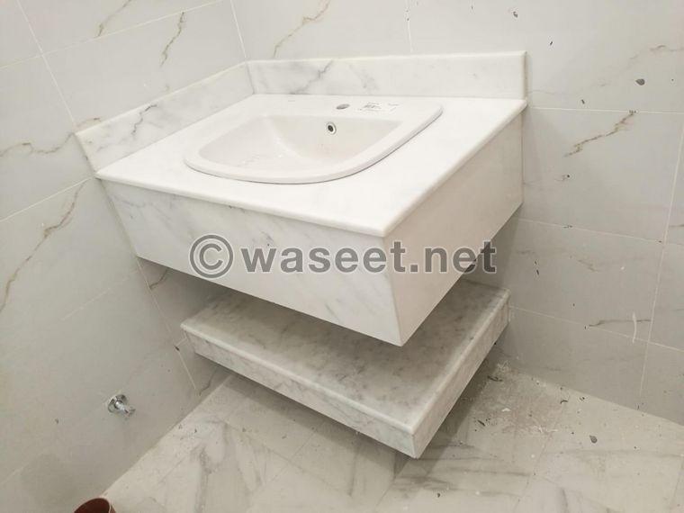 Design and installation of marble sinks 7