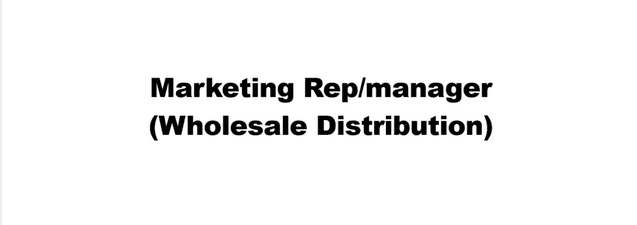 Marketing representative required