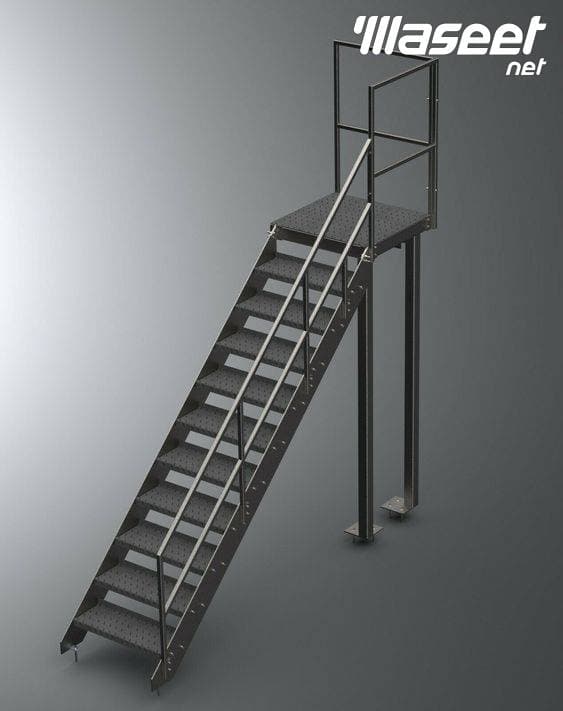 Installing steel stairs and awnings 3