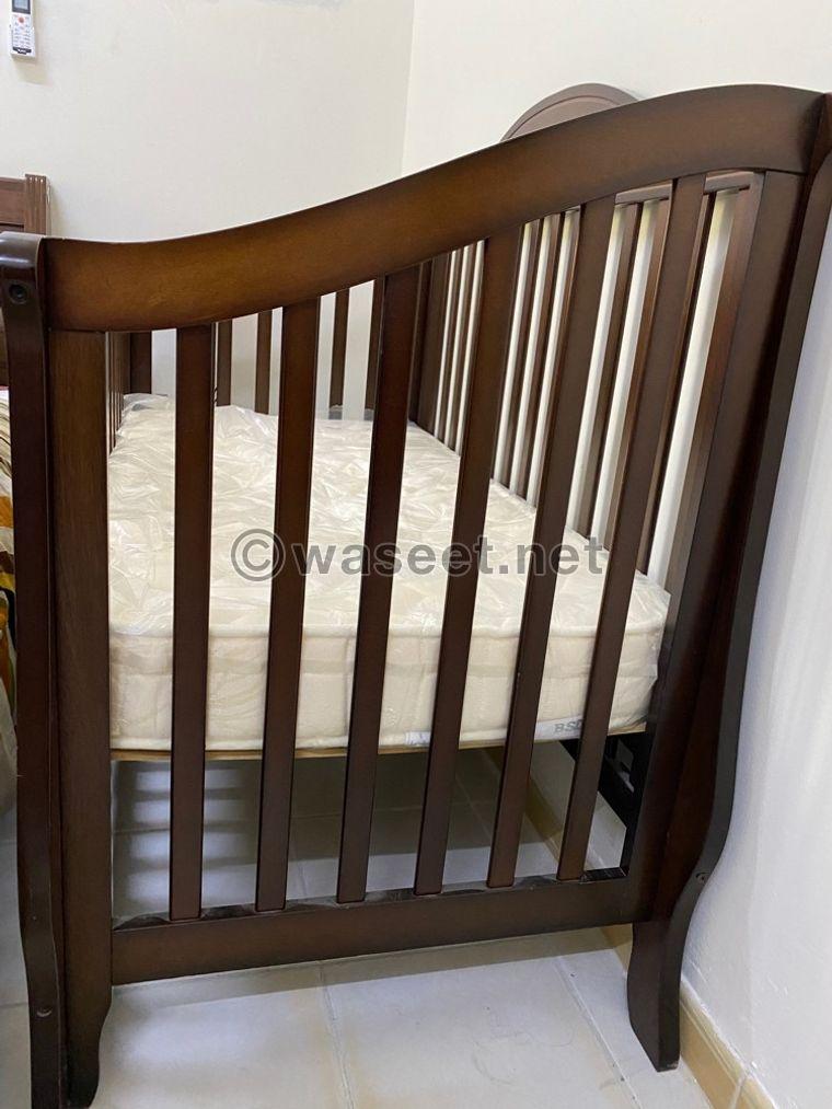 Baby bed with mattress 1