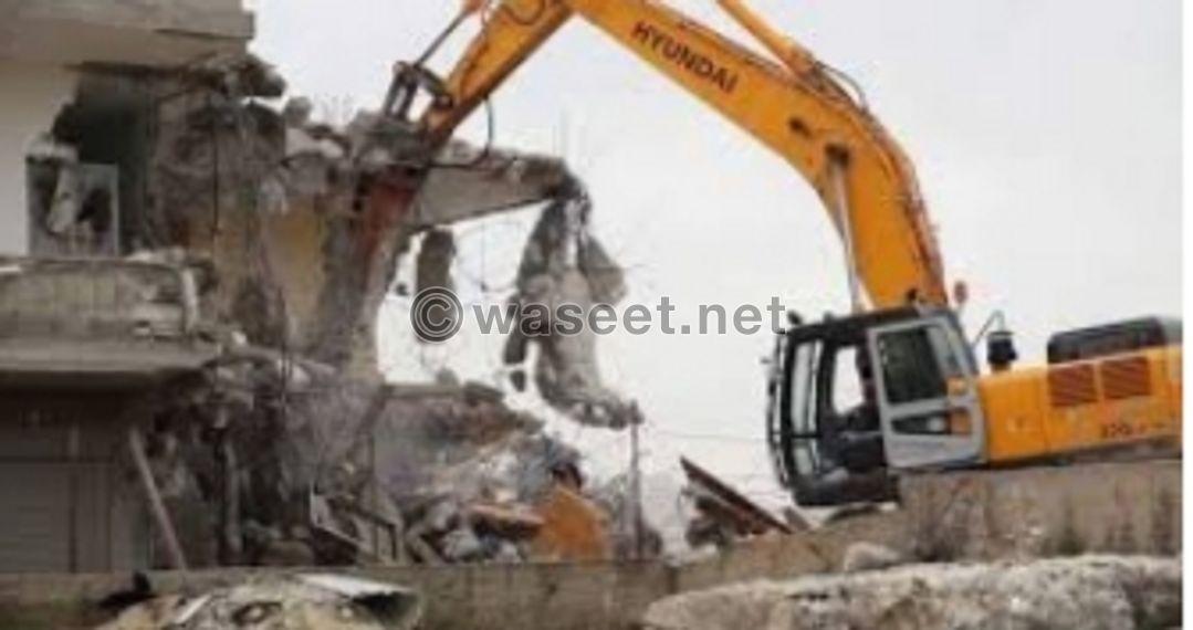 Demolition and deportation of residues 1