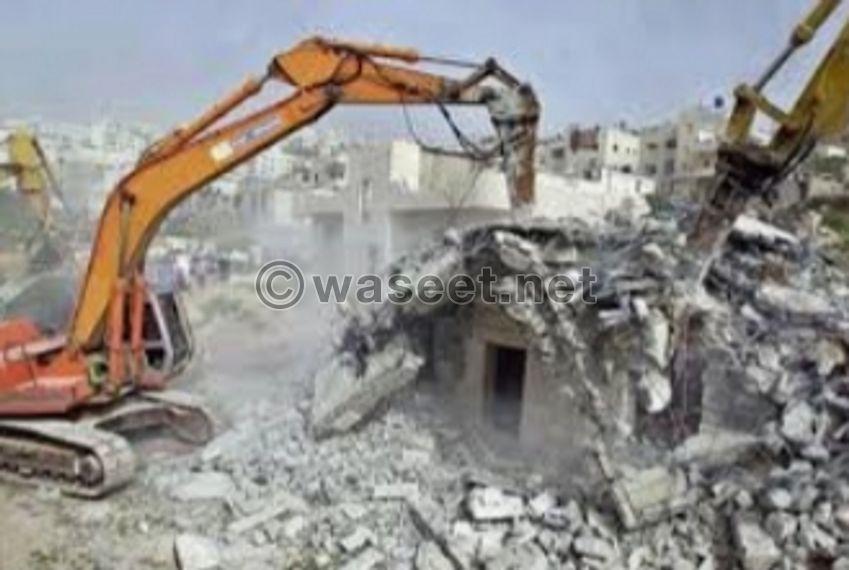 Demolition and deportation of residues 3