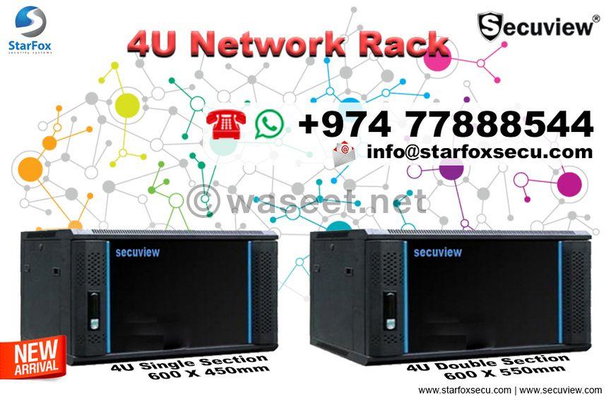 4U single and double section network rack 0
