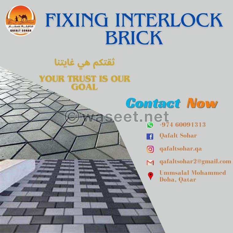 Installation of interlock bricks 0