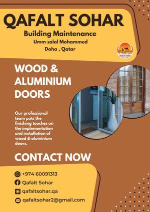Wood and aluminum doors