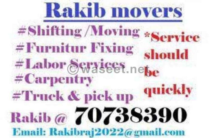 For furniture moving services  0