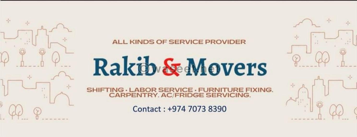 For furniture moving services  1