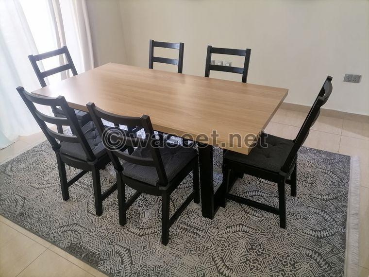 For sale 6 chairs and a dining table  0