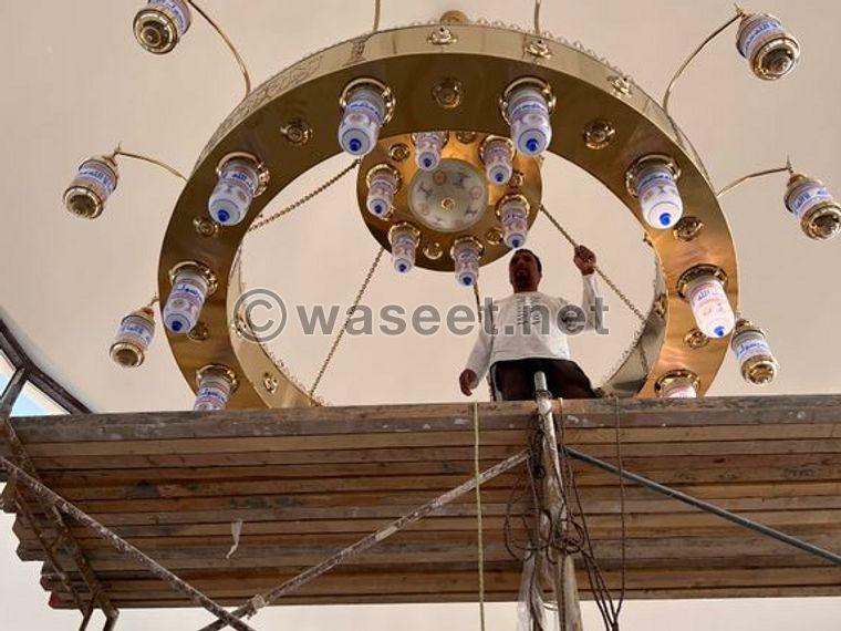 Polishing and maintenance of chandeliers  1