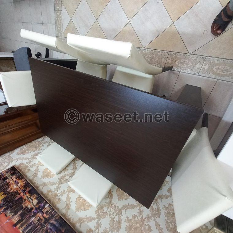 Dining table with 6 chairs for sale 0