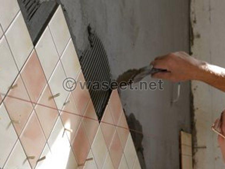 Installing tiles and marble  0