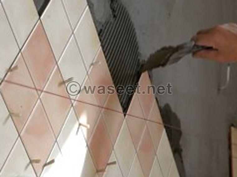 Installation of all types of tiles and ceramics  0