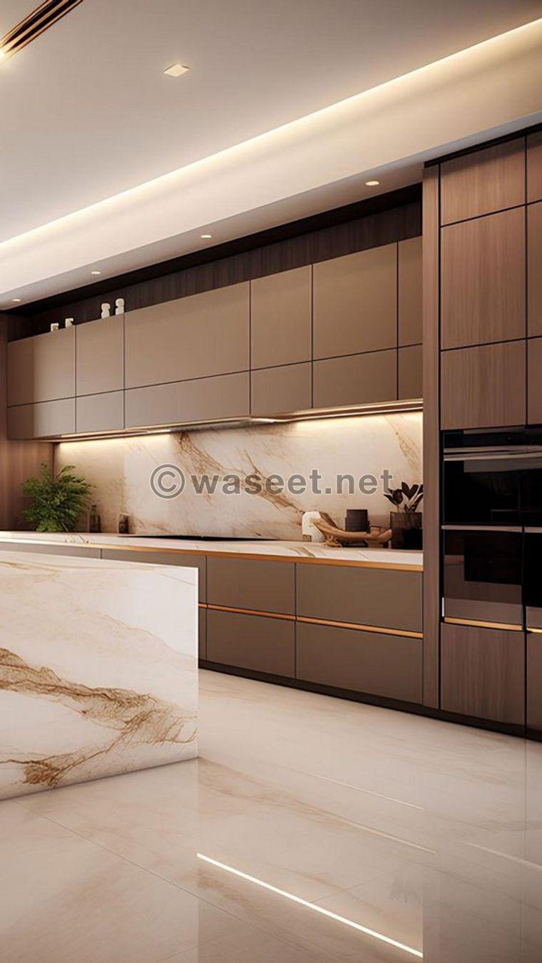 Installing wood, aluminum and decorative kitchens  0