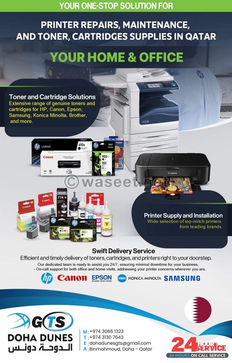 Services and printer to cartridge  2