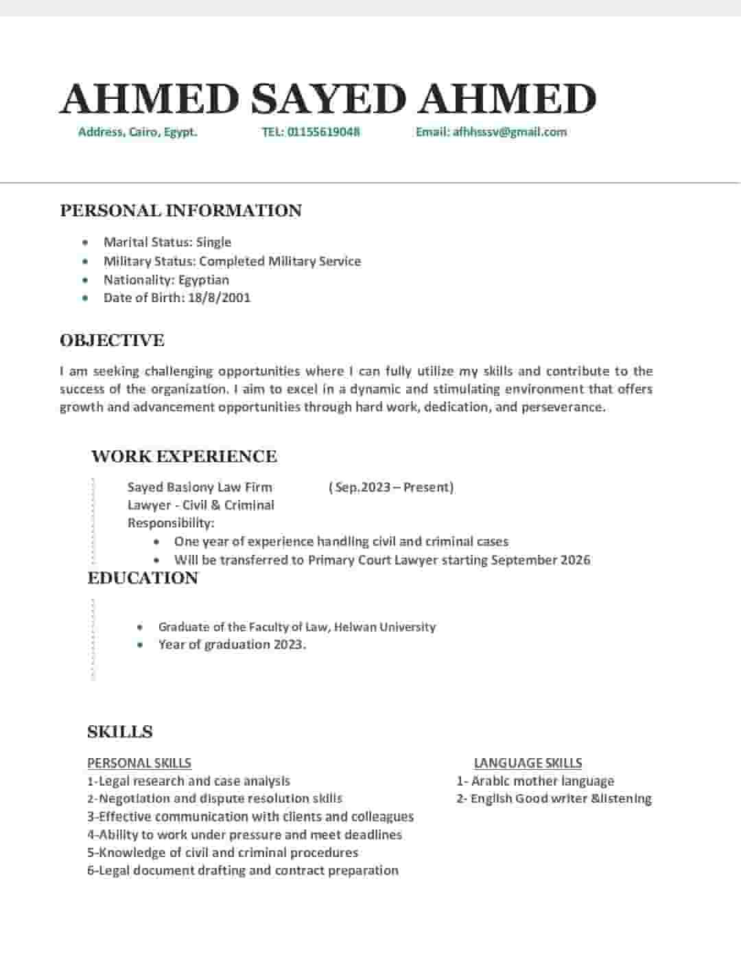 An experienced lawyer An experienced lawyer