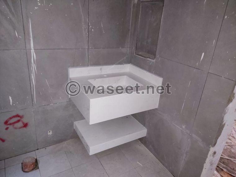 Installation and manufacture of washbasins and kitchens with stairs 9